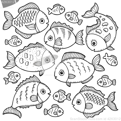 Image of Fish drawings theme image 1