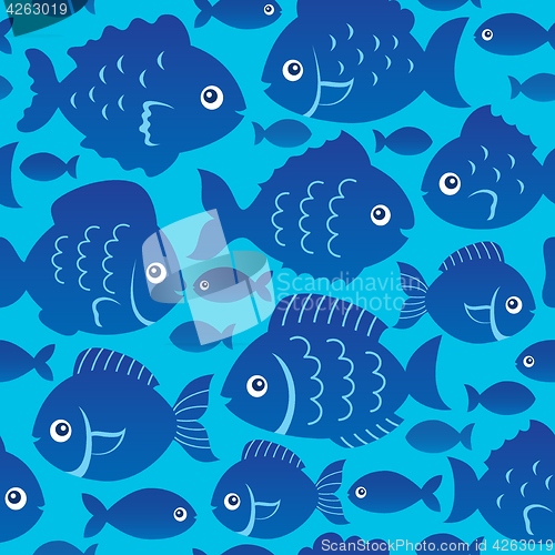 Image of Seamless fish silhouettes theme 2