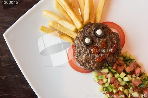 Image of Funny meat cutlet face