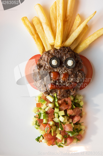 Image of Funny meat cutlet face