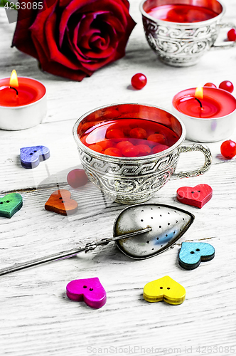 Image of morning tea for Valentine's day