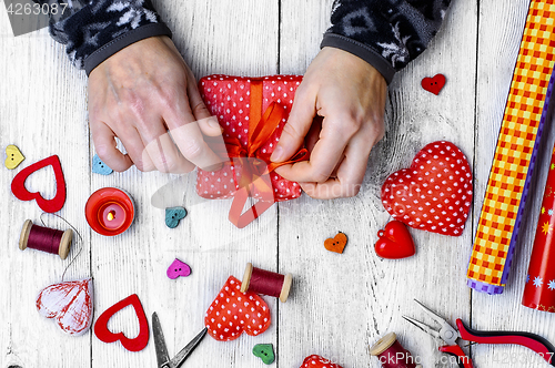 Image of Making gifts for Valentine's day