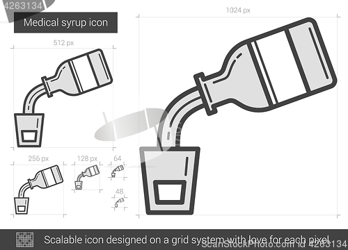 Image of Medical syrup line icon.