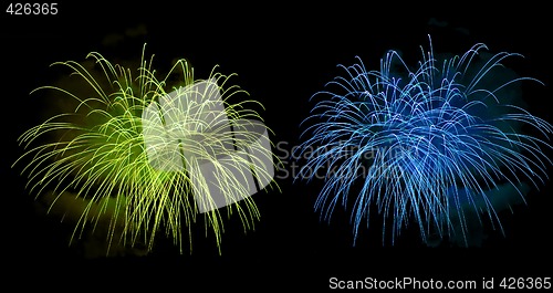 Image of Fireworks Lighting up the Sky