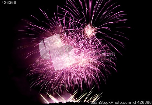 Image of Fireworks Lighting up the Sky