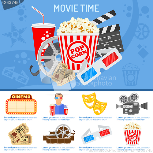 Image of Cinema and Movie time concept