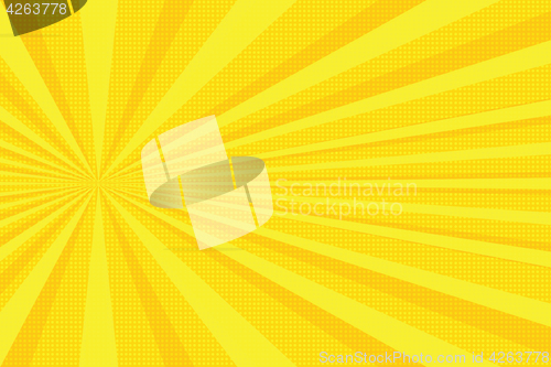 Image of yellow rays pop art background