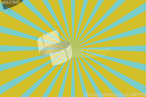 Image of Yellow blue pop art background with rays