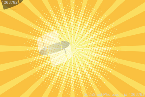 Image of yellow rays pop art background