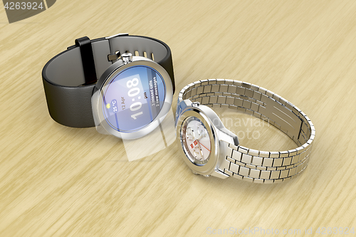 Image of Smart and mechanical wrist watches