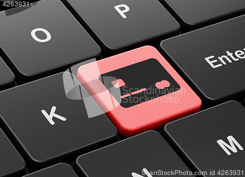 Image of Finance concept: Credit Card on computer keyboard background