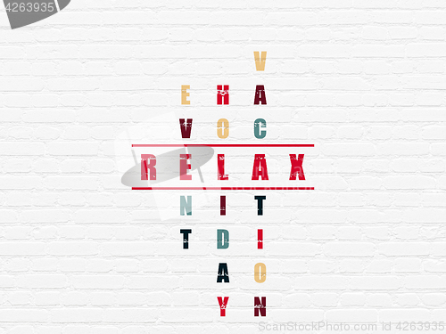 Image of Holiday concept: Relax in Crossword Puzzle