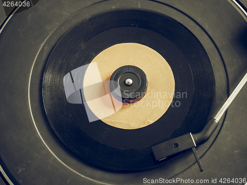 Image of Vintage looking Vinyl record on turntable