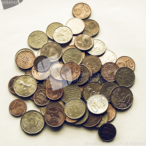 Image of Vintage Euro coins