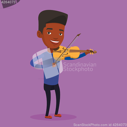 Image of Man playing violin vector illustration.