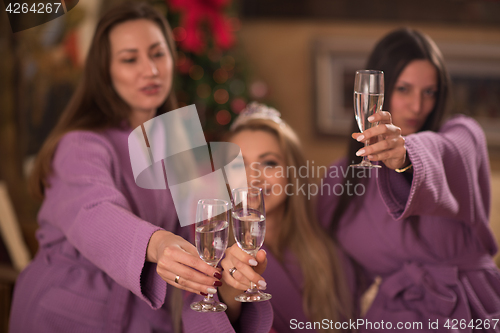 Image of girls have a bachelor party