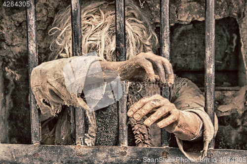 Image of prisoner in old tower