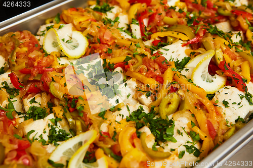 Image of Steamed vegetables close up