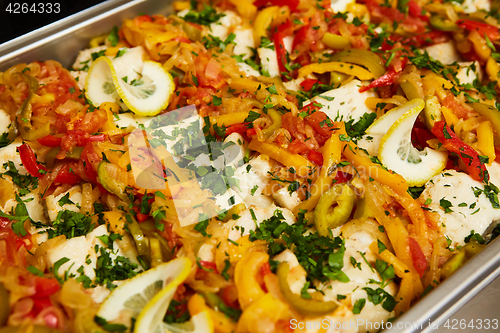 Image of Steamed vegetables close up