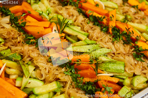 Image of Steamed vegetables close up