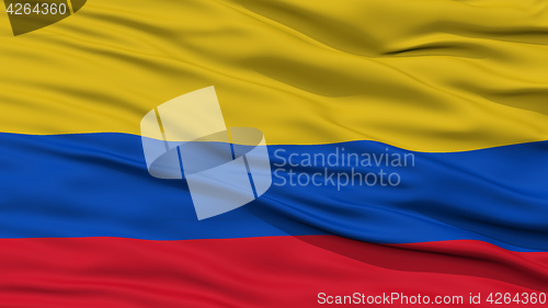 Image of Closeup Colombia Flag