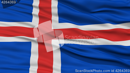 Image of Closeup Iceland Flag