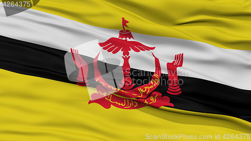 Image of Closeup Bandar Seri Begawan City Flag, Brunei