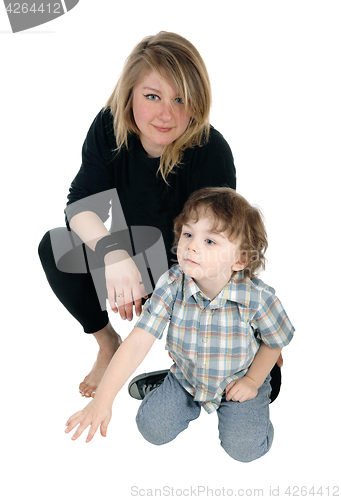 Image of Portrait of mother with son.