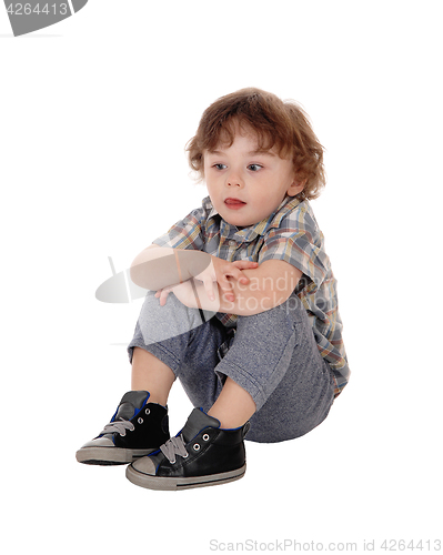 Image of Portrait of gorgeous little boy.