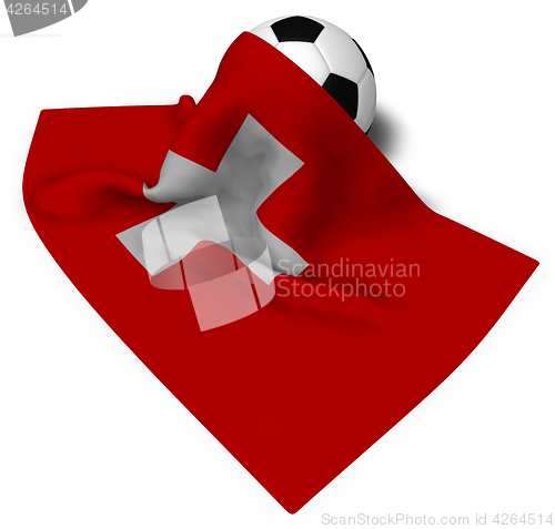 Image of soccerball and flag of switzerland - 3d rendering