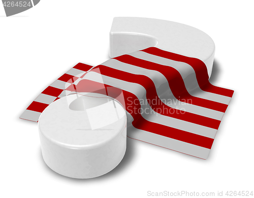 Image of question mark and flag of bremen - 3d illustration