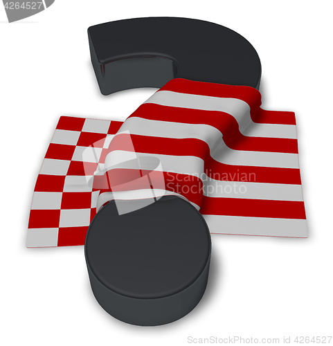 Image of question mark and flag of bremen - 3d illustration