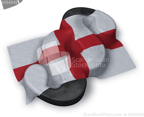 Image of paragraph symbol and flag of england - 3d rendering