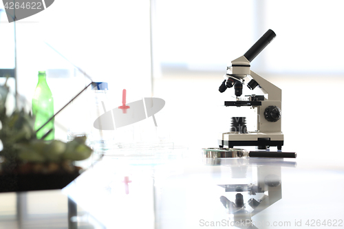 Image of Analytical laboratory. Microscope