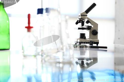 Image of Analytical laboratory. Microscope