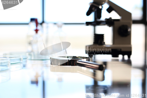 Image of Laboratory biotechnology, microscope