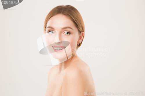 Image of Beautiful Girl face. Perfect skin