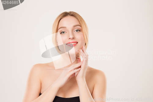 Image of Beautiful Girl face. Perfect skin