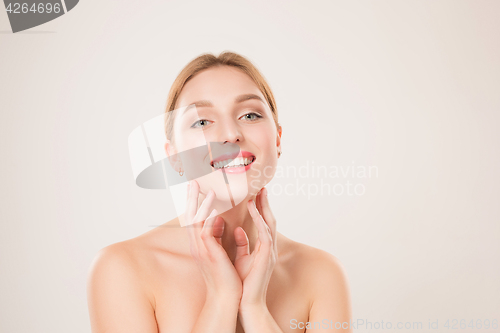 Image of Beautiful Girl face. Perfect skin