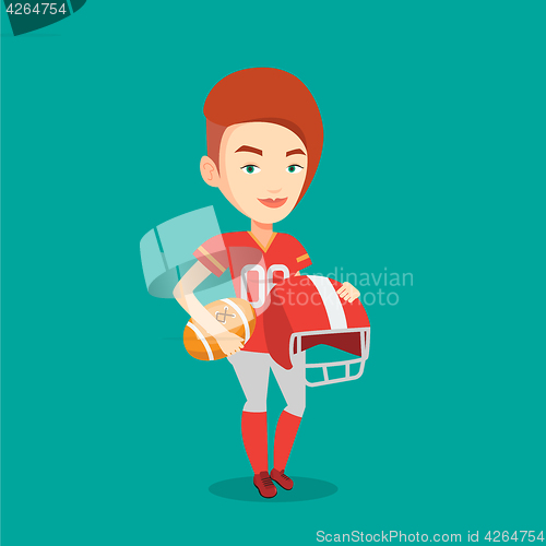 Image of Rugby player vector illustration.