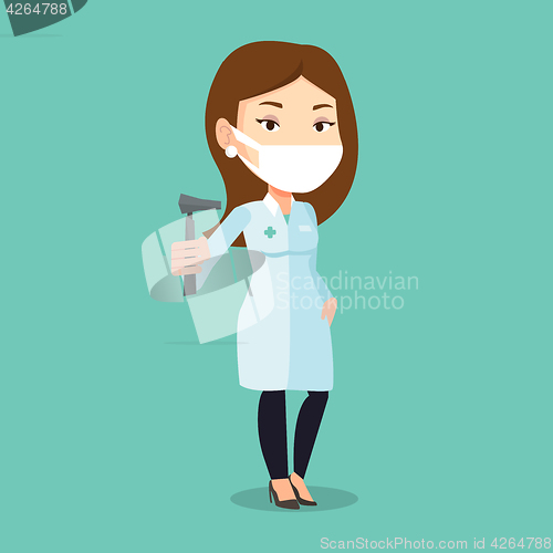 Image of Ear nose throat doctor vector illustration.