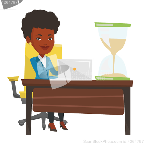 Image of Business woman working in office.