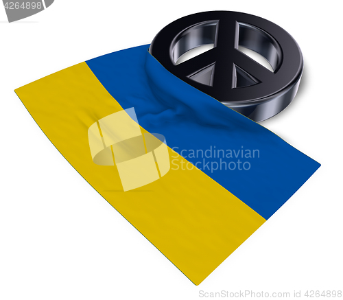 Image of peace symbol and flag of ukraine - 3d rendering