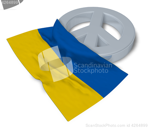 Image of peace symbol and flag of ukraine - 3d rendering