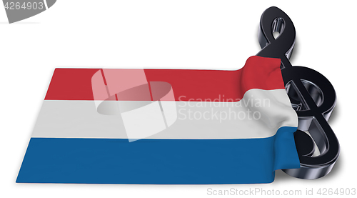 Image of clef and dutch flag - 3d rendering