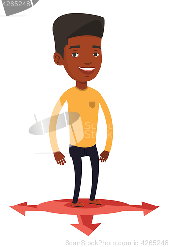 Image of Man choosing career way vector illustration.