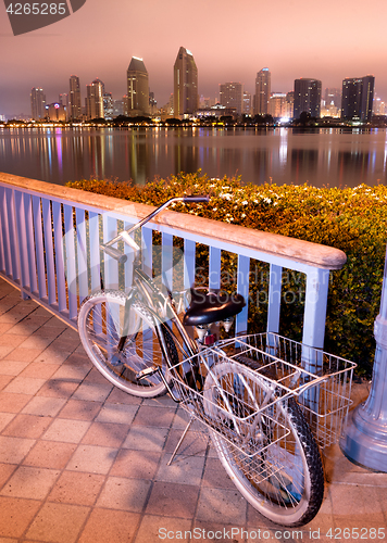 Image of Coronado Island Sidewalk Bicycle San Diego Waterfront Downtown C