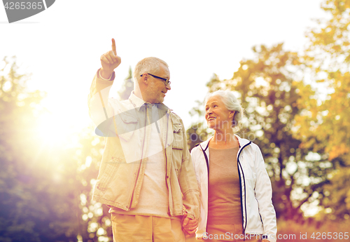 Image of senior couple in park