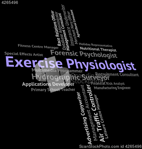 Image of Exercise Physiologist Shows Hiring Employment And Exercising