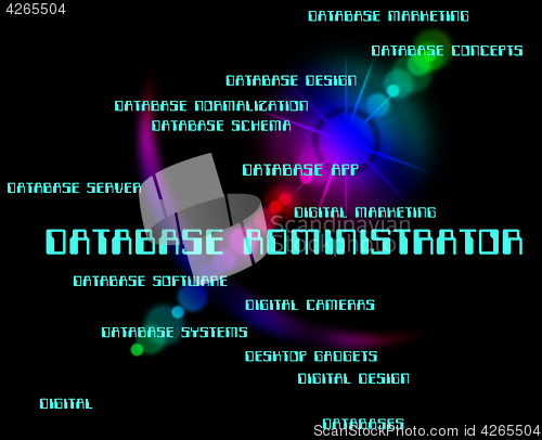 Image of Database Administrator Represents Administrates Computer And Adm